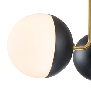 LightFixturesUSA-Modern 3-Light Milky Glass Globe Ceiling Light-Ceiling Light-Nickel-