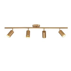 LightFixturesUSA-Modern 4-Light Linear Semi Flush Track Light-Ceiling Light-Gold-