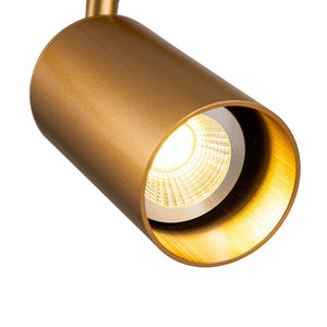 LightFixturesUSA-Modern 5-light Island Linear Track Light-Chandelier-Black+Gold-