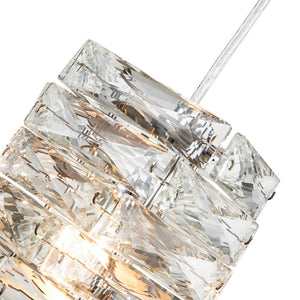 LightFixturesUSA-Modern Chrome Mini Crystal Pendant Light-Pendant Light--