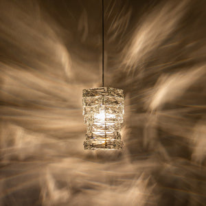 LightFixturesUSA-Modern Chrome Mini Crystal Pendant Light-Pendant Light--
