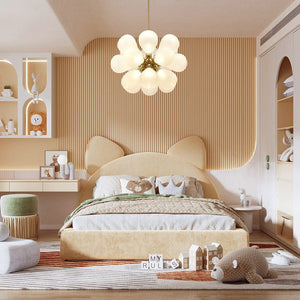 LightFixturesUSA-Modern Cluster Frosted Glass Bubble Chandelier-Chandelier--