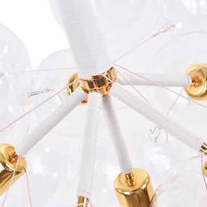 LightFixturesUSA-Modern Cluster Glass Bubble Chandelier-Chandelier-White-20 Globes