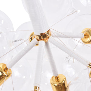 LightFixturesUSA-Modern Cluster Glass Bubble Chandelier / Semi Flush-Chandelier-Black-12 Globes