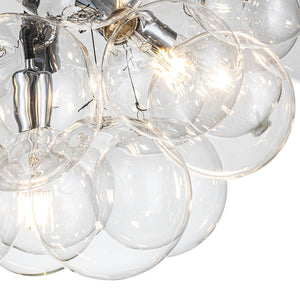 LightFixturesUSA-Modern Cluster Glass Globe Bubble Chandelier-Chandelier-Black-