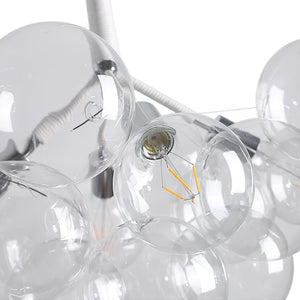LightFixturesUSA-Modern Cluster Glass Globe Bubble Chandelier-Chandelier-Black-