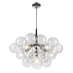 LightFixturesUSA-Modern Cluster Glass Globe Bubble Chandelier-Chandelier-Black-