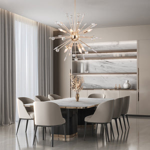 LightFixturesUSA-Modern Crystal Sputnik Sphere Chandelier-Chandelier-Brass-9-Light