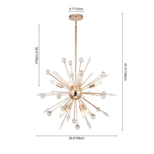 LightFixturesUSA-Modern Crystal Sputnik Sphere Chandelier-Chandelier-Chrome-8-Light