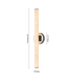 LightFixturesUSA-Modern Dimmable LED Marble Tube Vanity Wall Light-Wall Sconce-Chrome-