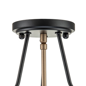 LightFixturesUSA-Modern Farmhouse Drum Glass Semi Flush Mount-Ceiling Light--