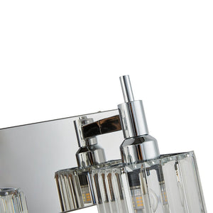 LightFixturesUSA-Modern Glam Crystal Bathroom Vanity Light-Wall Sconce-Black+Gold-4-Lt