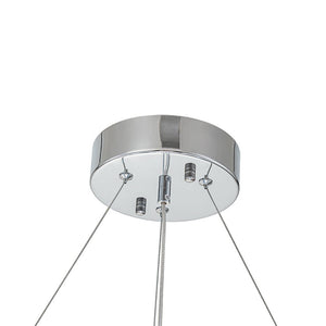 LightFixturesUSA-Modern Luxury Chrome Crystal LED Ring Chandelier-Chandelier-Chrome-