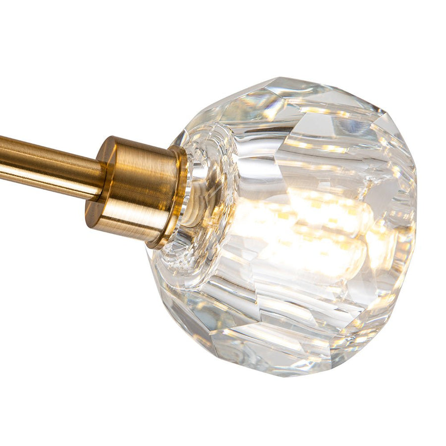 LightFixturesUSA-Modern Mid-century Brass Crystal Sputnik Chandelier-Chandelier-Brass-15-Lt