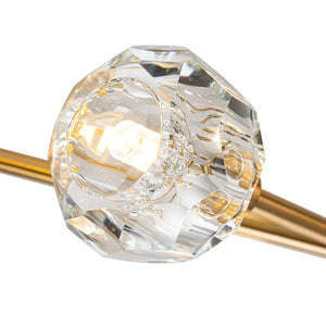 LightFixturesUSA-Modern Mid-century Brass Crystal Sputnik Chandelier-Chandelier-Brass-15-Lt