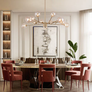LightFixturesUSA-Modern Sputnik Branching Bubble Chandelier-Chandelier-Brass-