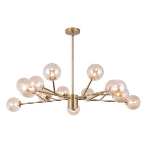 LightFixturesUSA-Modern Sputnik Branching Bubble Chandelier-Chandelier-Brass-