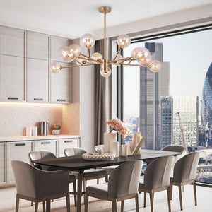 LightFixturesUSA-Modern Sputnik Branching Bubble Chandelier-Chandelier-Brass-