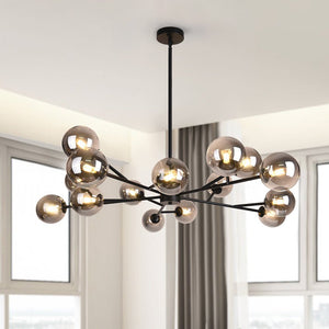 LightFixturesUSA-Modern Sputnik Branching Bubble Chandelier-Chandelier-Brass-