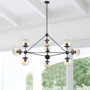 LightFixturesUSA-Modern Statement Geometric Chandelier-Chandelier-10 Lt-