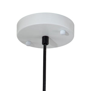 LightFixturesUSA-Oversized Metal Dome Pendant Light-Chandelier-White-Medium