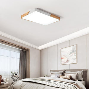 LightFixturesUSA-Rectangle LED Flush Mount Light-Ceiling Light-Grey-