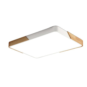 LightFixturesUSA-Rectangle LED Flush Mount Light-Ceiling Light-White-