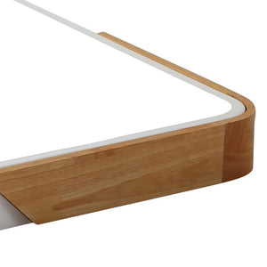 LightFixturesUSA-Rectangle LED Flush Mount Light-Ceiling Light-White-