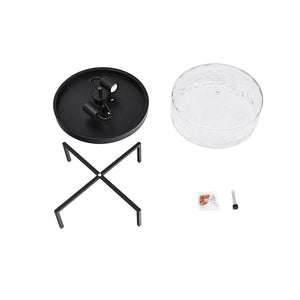 LightFixturesUSA-Round Hammered Glass Ceiling Light-Ceiling Light--