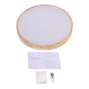LightFixturesUSA-Round LED Wood Flush Mount Light-Ceiling Light-19 in.-