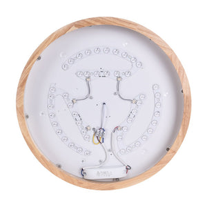 LightFixturesUSA-Round LED Wood Flush Mount Light-Ceiling Light-19 in.-