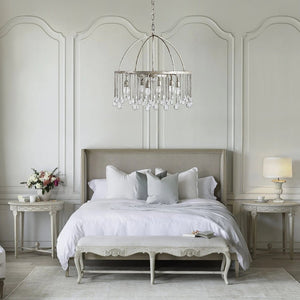 LightFixturesUSA-Shabby Chic Crystal Raindrop Chandelier-Chandelier--