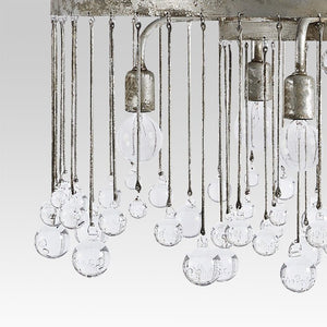 LightFixturesUSA-Shabby Chic Crystal Raindrop Chandelier-Chandelier--