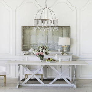 LightFixturesUSA-Shabby Chic Crystal Raindrop Chandelier-Chandelier--