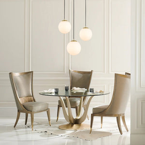 LightFixturesUSA-Simple 1-Light Glass Globe Pendant-Pendant Light-Clear-