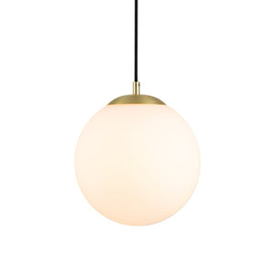 LightFixturesUSA-Simple 1-Light Glass Globe Pendant-Pendant Light-Opal-