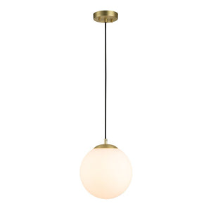 LightFixturesUSA-Simple 1-Light Glass Globe Pendant-Pendant Light-Opal-