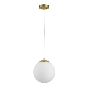 LightFixturesUSA-Simple 1-Light Glass Globe Pendant-Pendant Light-Opal-