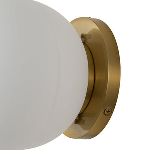 LightFixturesUSA-Simple Gold 1-light Frosted Glass Egg Wall Light-Wall Sconce-1-Lt-
