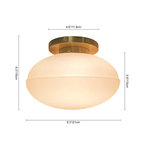 LightFixturesUSA-Simple Gold 1-light Frosted Glass Egg Wall Light-Wall Sconce-1-Lt-