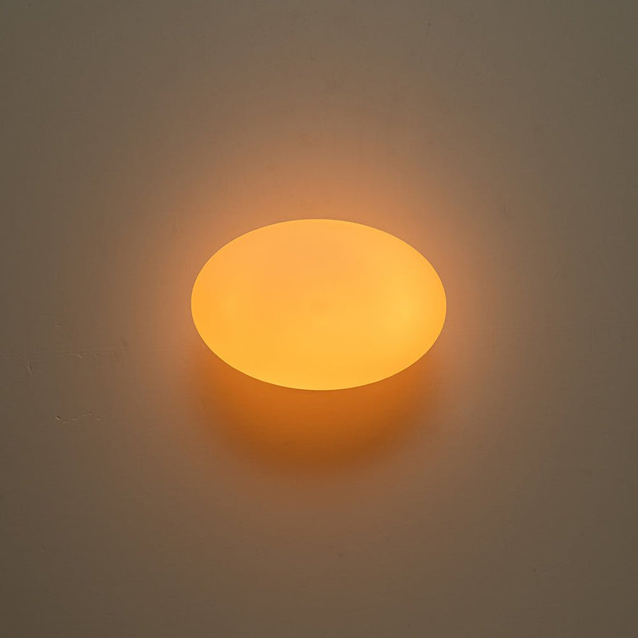 LightFixturesUSA-Simple Gold 1-light Frosted Glass Egg Wall Light-Wall Sconce-1-Lt-