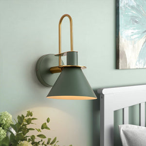 LightFixturesUSA-Single Cone Mid-century Wall Light Wall Sconce-Wall Sconce-White-
