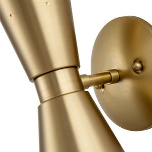 LightFixturesUSA-Starry 2-Light Hourglass Wall Sconce-Wall Sconce-Brass-