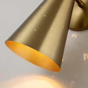 LightFixturesUSA-Starry 2-Light Hourglass Wall Sconce-Wall Sconce-Brass-