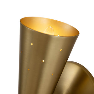 LightFixturesUSA-Starry 2-Light Hourglass Wall Sconce-Wall Sconce-Brass-
