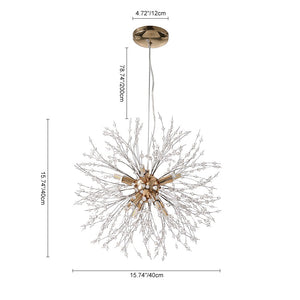 LightFixturesUSA-Stunning Sputnik Crystal Dandelion Chandelier-Chandelier-Chrome-9-Lt