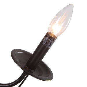 LightFixturesUSA-Traditional Simple Metal Candle Chandelier-Chandelier--