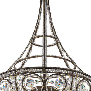 LightFixturesUSA-Victorian Antique Bronze Crystal Empire Chandelier-Chandelier-Antique Bronze-
