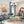 LightFixturesUSA-Vintage Chic 5-Light White Linen Shade Chandelier-Chandelier-5-Lt-