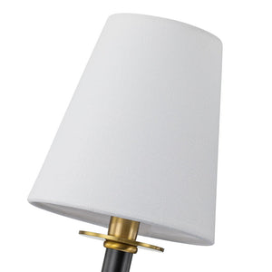 LightFixturesUSA-Vintage Chic 5-Light White Linen Shade Chandelier-Chandelier-5-Lt-